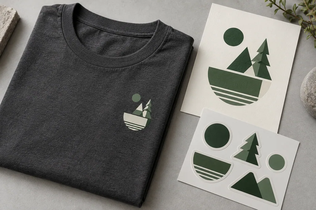Printed T-shirt, vinyl stickers and graphics